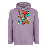 Lavender love basketball Heavyweight Hoodie - Zillion Design Studio