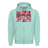 Seafoam nail tech Zipper Hoodie - texasbilliewilder