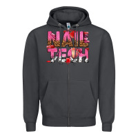 Smoke nail tech Zipper Hoodie - texasbilliewilder