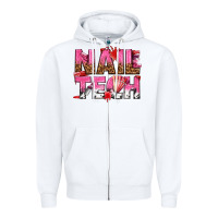 White nail tech Zipper Hoodie - texasbilliewilder