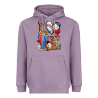 Lavender love baseball Heavyweight Hoodie - Zillion Design Studio