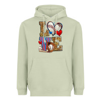 Matcha love baseball Heavyweight Hoodie - Zillion Design Studio