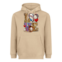 Mushroom love baseball Heavyweight Hoodie - Zillion Design Studio