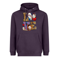 Plum love baseball Heavyweight Hoodie - Zillion Design Studio