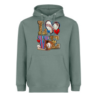 Sage love baseball Heavyweight Hoodie - Zillion Design Studio
