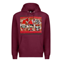 Burgundy ladybug gnomies Premium Hoodie - BarkalooDesign