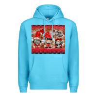 Ocean Blue ladybug gnomies Premium Hoodie - BarkalooDesign