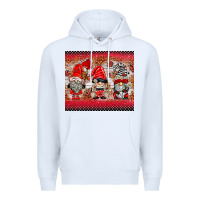 White ladybug gnomies Premium Hoodie - BarkalooDesign