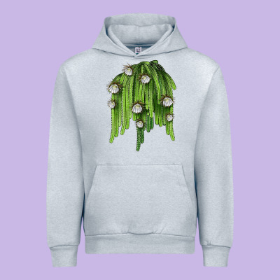 Selenicereus Cactus Urban Hoodie Designed By Lillyallendesigns