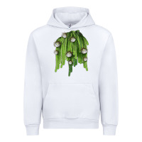 White Selenicereus Cactus Urban Hoodie - LillyAllenDesigns