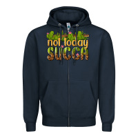 Navy not today succa Zipper Hoodie - texasbilliewilder