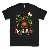 Black registrar life afro messy bun Classic Tee - texasbilliewilder