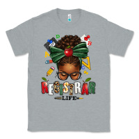 Heather Grey registrar life afro messy bun Classic Tee - texasbilliewilder
