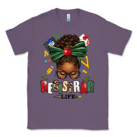Lavender registrar life afro messy bun Classic Tee - texasbilliewilder