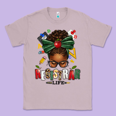 Registrar Life Afro Messy Bun Classic Tee Designed By Texasbilliewilder