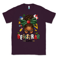 Plum registrar life afro messy bun Classic Tee - texasbilliewilder