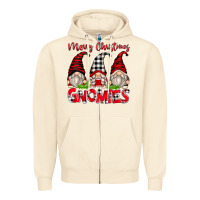 Sandshell merry christmas gnomies Zipper Hoodie - Zillion Design Studio