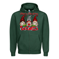Sports Green merry christmas gnomies Zipper Hoodie - Zillion Design Studio