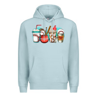 Blue Mist baseball coffee cups Premium Hoodie - Jasminsmagicworld