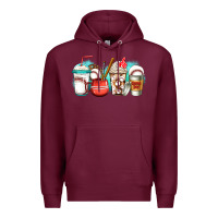 Burgundy baseball coffee cups Premium Hoodie - Jasminsmagicworld