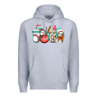 Heather Grey baseball coffee cups Premium Hoodie - Jasminsmagicworld
