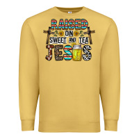 Antique Gold raised on sweet and tea jesus Premium Sweatshirt - CowhideDigitalArt