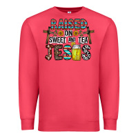 Cardinal raised on sweet and tea jesus Premium Sweatshirt - CowhideDigitalArt