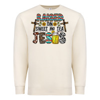 Sandshell raised on sweet and tea jesus Premium Sweatshirt - CowhideDigitalArt