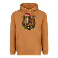 Meerkat christmas horseshoe with horse Heavyweight Hoodie - RanaPortraitStore