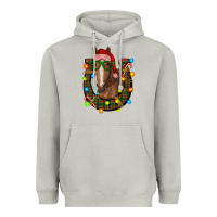 Moon Dust christmas horseshoe with horse Heavyweight Hoodie - RanaPortraitStore
