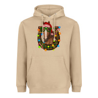 Mushroom christmas horseshoe with horse Heavyweight Hoodie - RanaPortraitStore