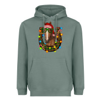 Sage christmas horseshoe with horse Heavyweight Hoodie - RanaPortraitStore