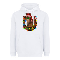 White christmas horseshoe with horse Heavyweight Hoodie - RanaPortraitStore