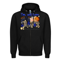 Black i'm just here for the snacks #basketball sister Zipper Hoodie - Zillion Design Studio
