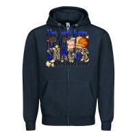 Navy i'm just here for the snacks #basketball sister Zipper Hoodie - Zillion Design Studio