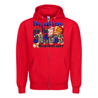 Red i'm just here for the snacks #basketball sister Zipper Hoodie - Zillion Design Studio