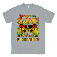 Heather Grey I paused my game celebrate Juneteenth Classic Tee - texasbilliewilder
