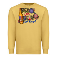 Antique Gold red white beer and boozed Premium Sweatshirt - CowhideDigitalArt