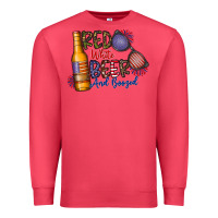Cardinal red white beer and boozed Premium Sweatshirt - CowhideDigitalArt