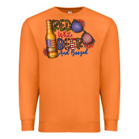 Carrot red white beer and boozed Premium Sweatshirt - CowhideDigitalArt