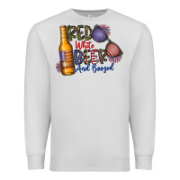 Dove Grey red white beer and boozed Premium Sweatshirt - CowhideDigitalArt