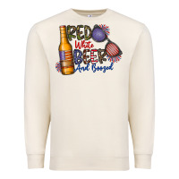 Sandshell red white beer and boozed Premium Sweatshirt - CowhideDigitalArt