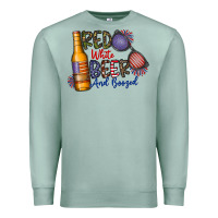 Seafoam red white beer and boozed Premium Sweatshirt - CowhideDigitalArt