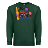 Sports Green red white beer and boozed Premium Sweatshirt - CowhideDigitalArt
