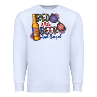 White red white beer and boozed Premium Sweatshirt - CowhideDigitalArt