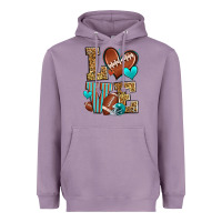 Lavender love american football Heavyweight Hoodie - Zillion Design Studio