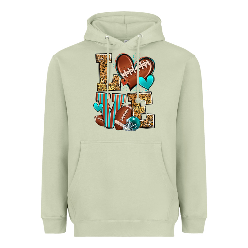 Love American Football Heavyweight Hoodie by Zillion Design Studio | Teevron