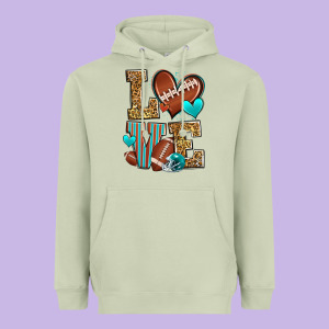 Love American Football Heavyweight Hoodie Designed By Zillion Design Studio