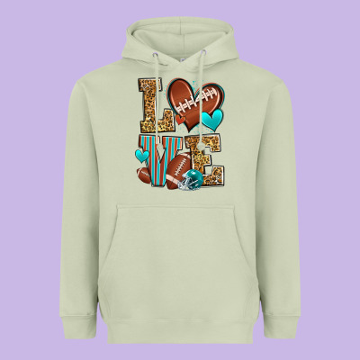Love American Football Heavyweight Hoodie Designed By Zillion Design Studio