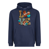 Navy love american football Heavyweight Hoodie - Zillion Design Studio